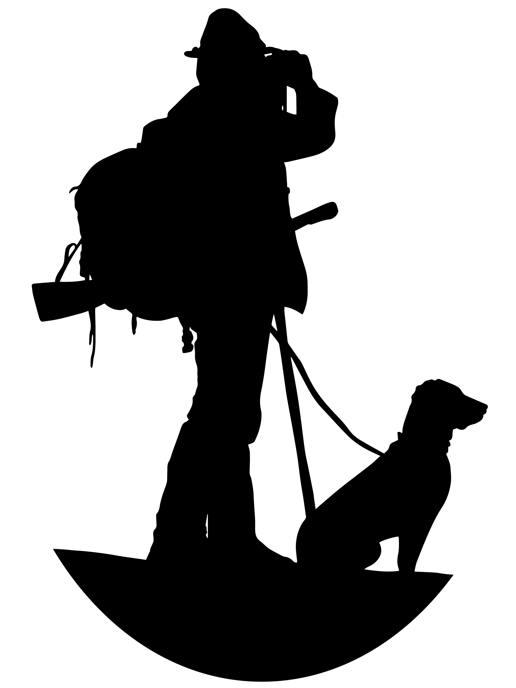 Tieraufkleber Jagd mit Hund